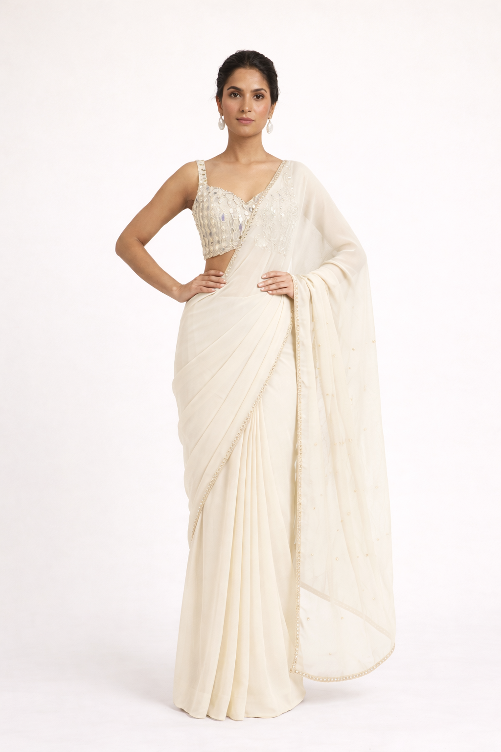 THE MILA MIRROR SWEETHEART SAREE