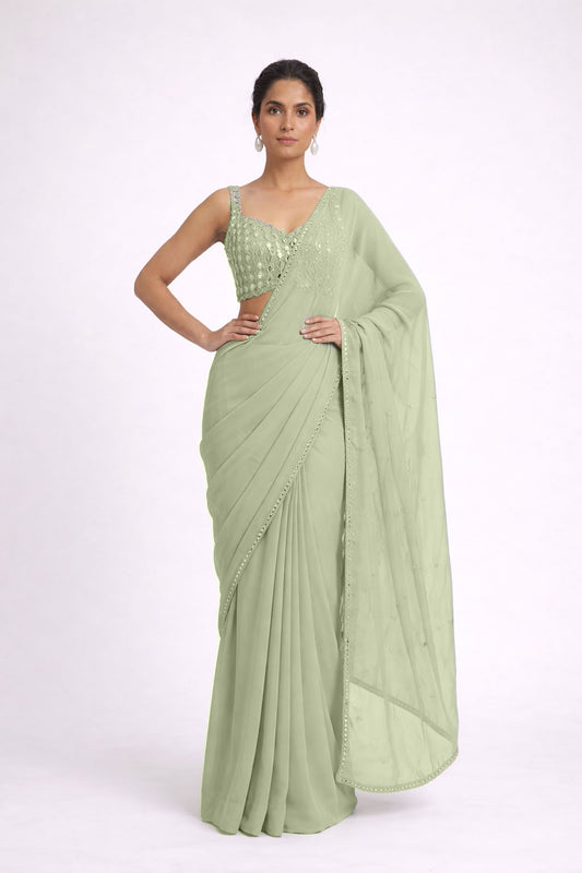 THE MILA MIRROR SWEETHEART SAREE