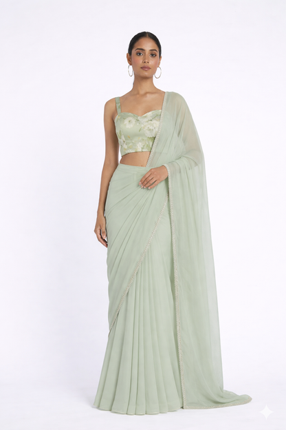 THE RUMI SWEETHEART PRINTED SAREE