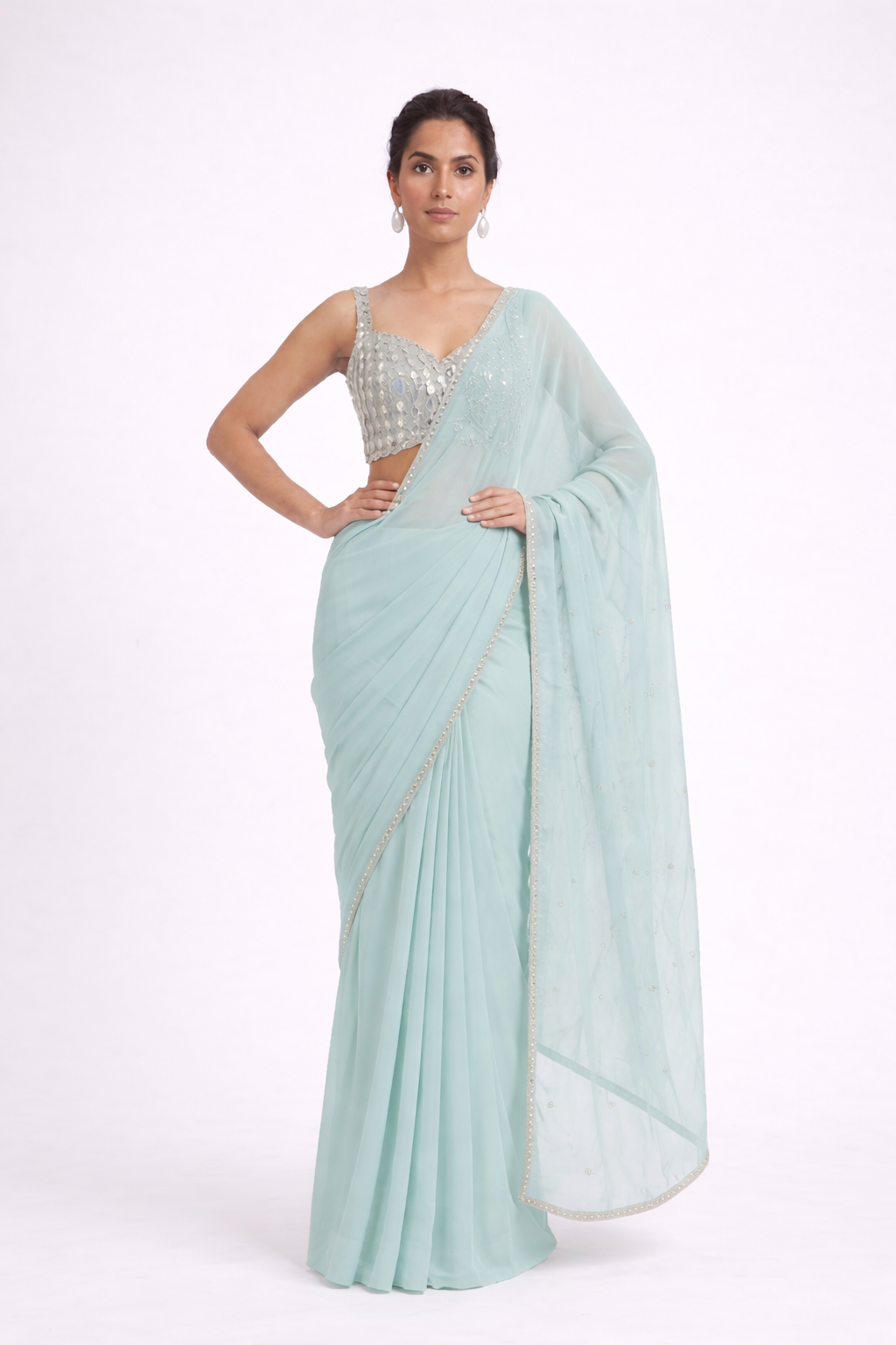 THE MILA MIRROR SWEETHEART SAREE